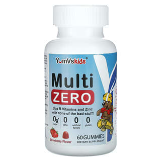YumV's, 子ども用、Multi Zero（マルチゼロ）グミ、ストロベリー、グミ60粒