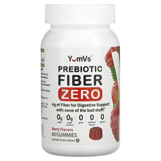 YumV's, Prebiotic Fiber Zero，漿果味，2 克，60 粒軟糖