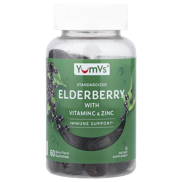 Elderberry With Vitamin C & Zinc Gummies, Berry, 60 Gummies