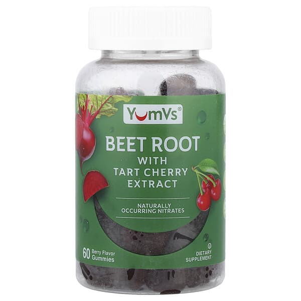Beet Root With Tart Cherry Extract Gummies, Berry, 60 Gummies
