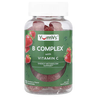 YumVs, B Complex With Vitamin C Gummies, Strawberry, 70 Gummies