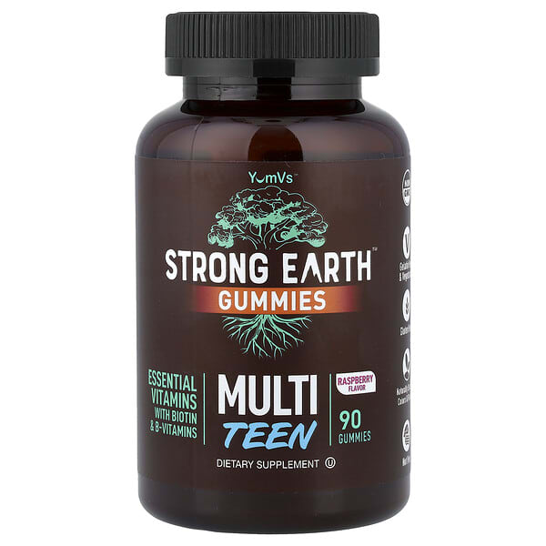 YumVs, Strong Earth™ Gummies, Multi Teen, Raspberry, 90 Gummies — product photo 1