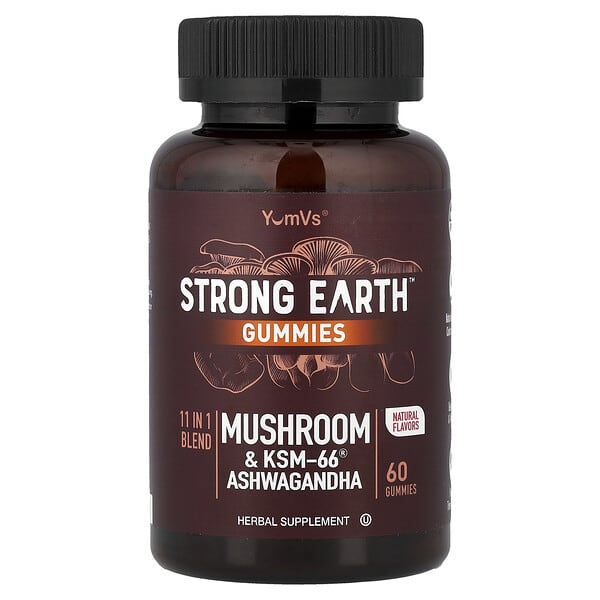 Strong Earth™ Gummies, Mushroom & KSM-66® Ashwagandha, 60 Gummies