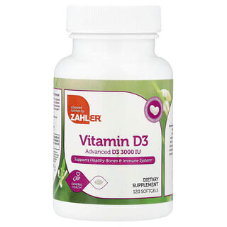 Zahler, Vitamin D3, 75 mcg (3,000 IU), 120 Softgels