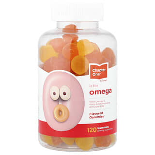 Chapter One, Gomitas omega con ácidos grasos omega 3 EPA y DHA, saborizadas, 120 gomitas
