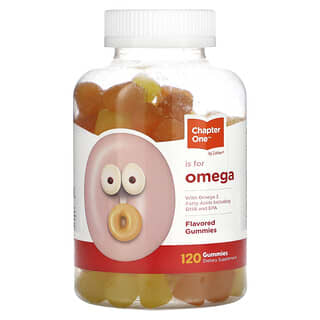 Chapter One, Omega Gummies with Omega 3 Fatty Acids EPA & DHA, Flavored, 120 Gummies