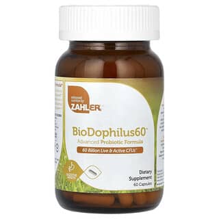 Zahler, BioDophilus60, Fórmula probiótica avanzada, 60.000 millones de UFC, 60 cápsulas