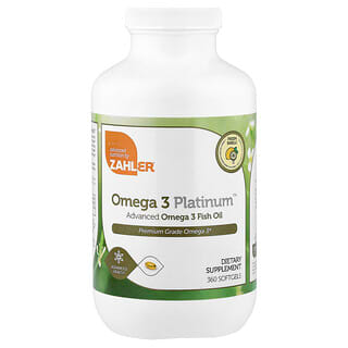 Zahler, Omega 3 Platinum™, Advanced Omega 3 Fish Oil, 360 Softgels (1,000 mg per Softgel)