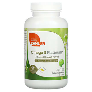 Zahler, Omega 3 Platinum, fortschrittliches Omega-3-Fischöl, 1.000 mg, 90 Weichkapseln