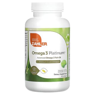 Zahler, Omega 3 Platinum, рыбий жир с омега-3, улучшенная формула, 1000 мг, 90 капсул