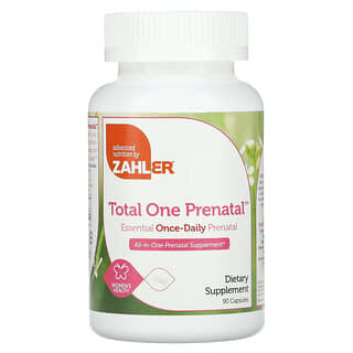 Zahler, Total One Prenatal, Prenatal esencial una vez por día, 90 cápsulas
