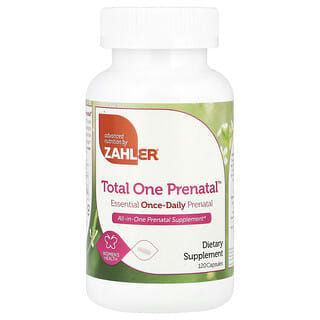 Zahler, Total One Prenatal™，每日一次产前必需营养，120 粒胶囊