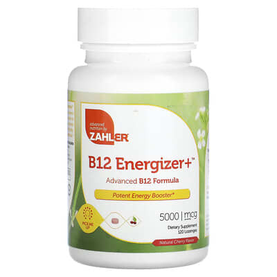 Zahler, B12 Energizer+, Advanced B12 Formula, Natural Cherry, 5000 mcg, 120 Tablets