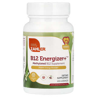 Zahler, B12 Energizer+, Gelişmiş B12 Formülü, Doğal Kiraz, 5.000 mcg, 120 Pastil