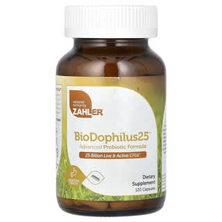 Zahler, BioDophilus25, удосконалена формула пробіотиків, 25 млрд КУО, 120 капсул