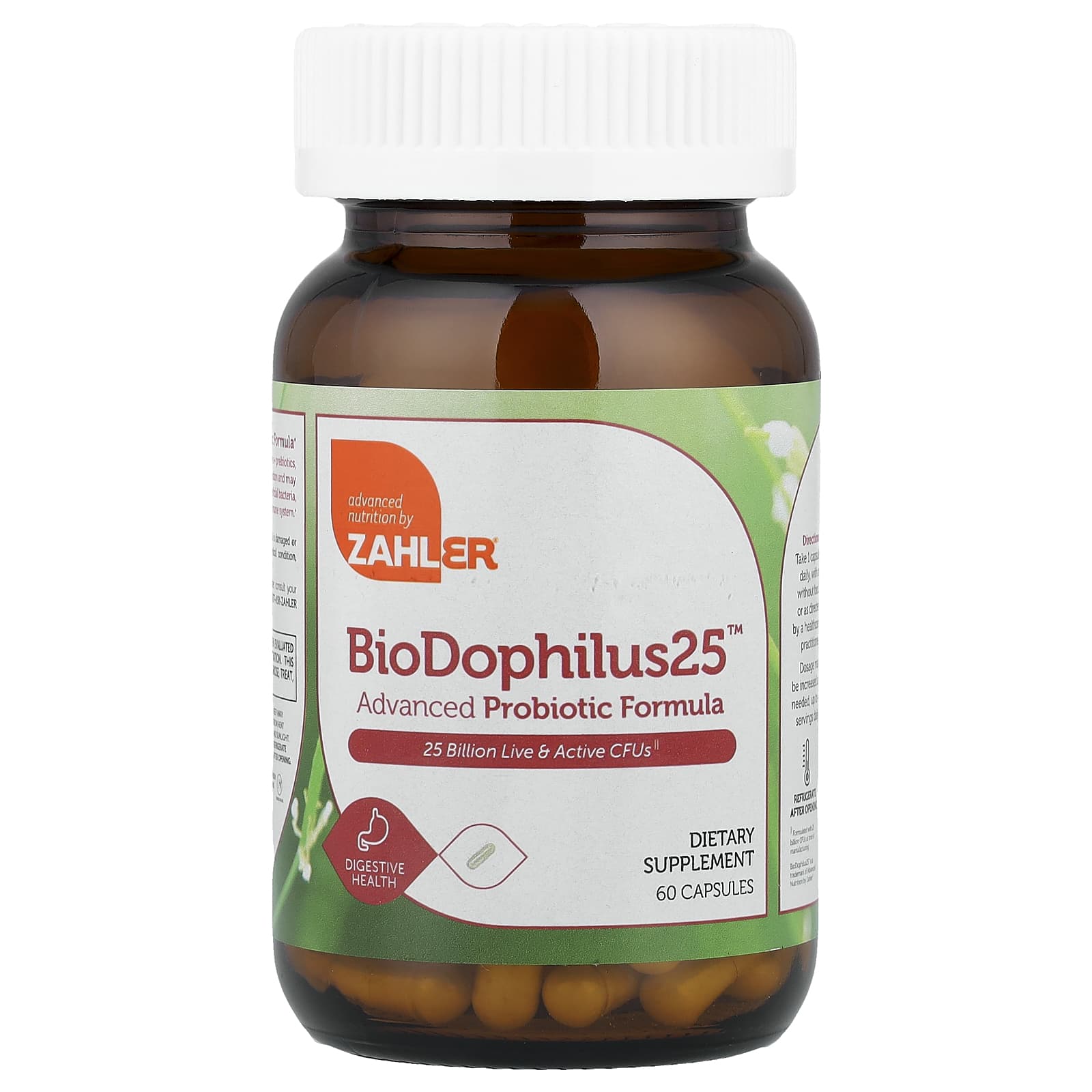 Zahler, BioDophilus25™, улучшенная формула с пробиотиком, 60 капсул