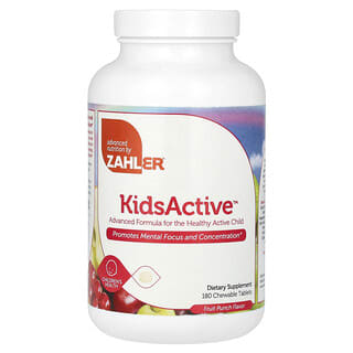 Zahler, KidsActive, фруктовый пунш, 180 жевательных таблеток