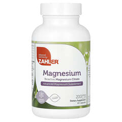 Zahler, Magnesium, 200 mg, 60 Capsules
