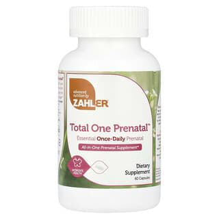 Zahler‏, Total One Prenatal, פרנטאל חיוני לנטילה פעם ביום, 60 כמוסות