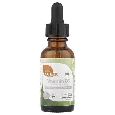 Zahler, Vitamin D3, Advanced D3 Formula, 125 mcg (5,000 IU), 1 fl oz (30 ml)