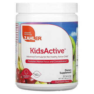 Zahler, Kids Active, усовершенствованный состав для здоровья активных детей, фруктовый пунш, 6.7 унций (192 г)