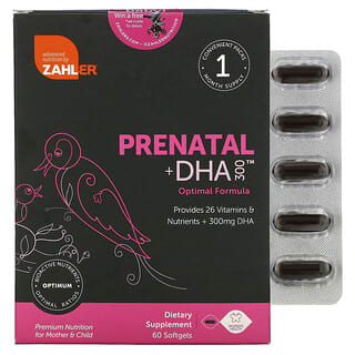 Zahler, Prenatal + DHA 300 特優效產前 DHA 軟膠囊，60 粒裝