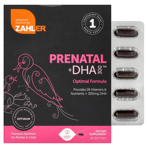 Zahler, Prenatal + DHA 300, 120 Softgels — product photo 1