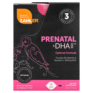 Zahler, Prenatal + DHA 300™, 180 Weichkapseln
