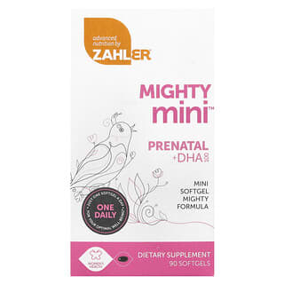 زاهلر‏, Mighty Mini Prenatal + حمض الدوكوساهيكسانويك ، 100 ملجم ، 90 كبسولة هلامية