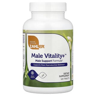 Zahler, Male Vitality +, supporta il benessere riproduttivo maschile, 120 compresse