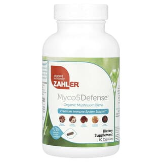 Zahler, Myco5Defense ™, смесь органических грибов, 60 капсул