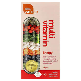 Zahler, Multivitamin, Energy, 60 Kapseln