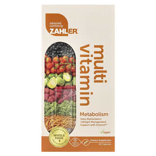 Zahler, Multivitamínico para Metabolismo, Multivitamínico Diário + Reforço para o Controle de Peso com Sinetrol, 60 Cápsulas