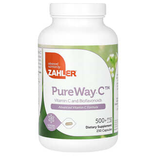 Zahler, PureWay-C, 500 mg, 250 capsule