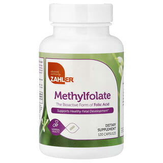 Zahler, Methylfolate, Stable & Active Folate, Supports Healthy Fetal Development, 120 Capsules (1,000 mcg DFE per Capsule)