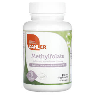 Zahler, Méthylfolate, Folate stable et actif, Favorise le bon développement du fœtus, 120 capsules