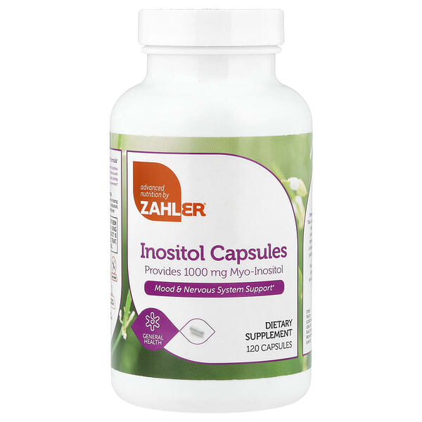 Zahler, 이노시톨, 1,000mg, 캡슐 120정