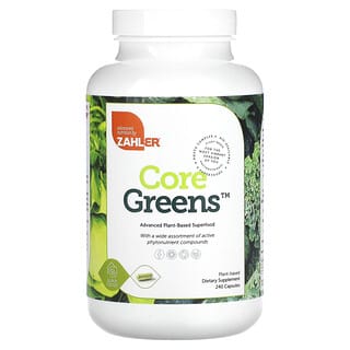 Zahler, Core Greens ™, улучшенный суперфуд на растительной основе, 240 капсул