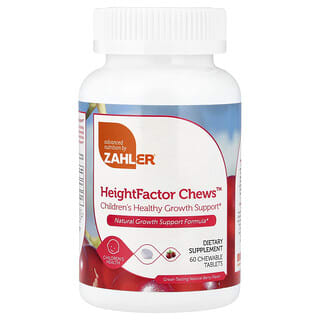 Zahler, Height Factor, Comprimidos masticables, Baya natural, 60 comprimidos masticables