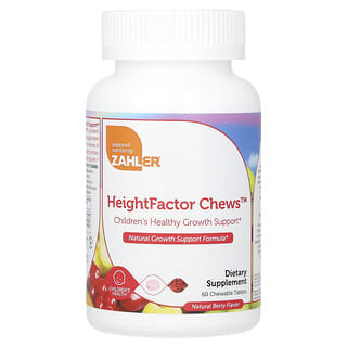 Zahler, Cápsulas Mastigáveis Height Factor, Fruto Silvestre Natural, 60 Comprimidos Mastigáveis