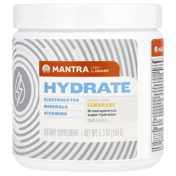 Hydrate, Lemonade, 5.3 oz (150 g)