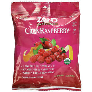 Zand, 天然，Organic CranRaspberry，18 粒潤喉糖