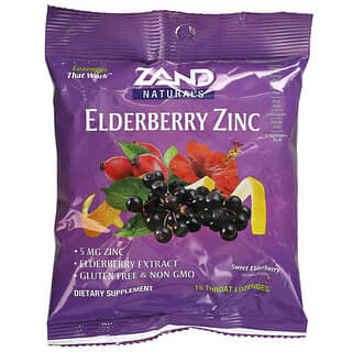 Zand, Naturals, Saúco y zinc, Saúco dulce, 15 pastillas para la garganta