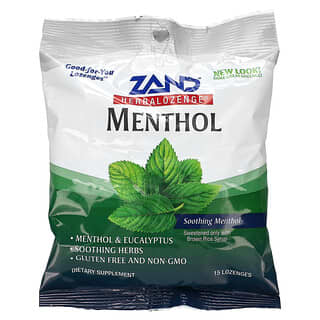 Zand, منثول، Herbalozenge، منثول مهدئ، 15 قرص استحلاب بطعم المنثول