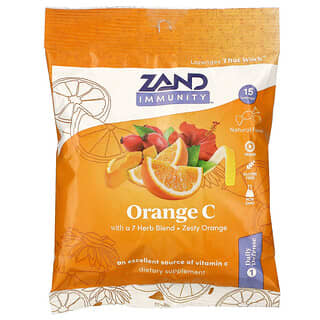 Zand, فيتامين "ج" عضوي، أقراص عشبية، برتقال منعش، 15 قرصًا