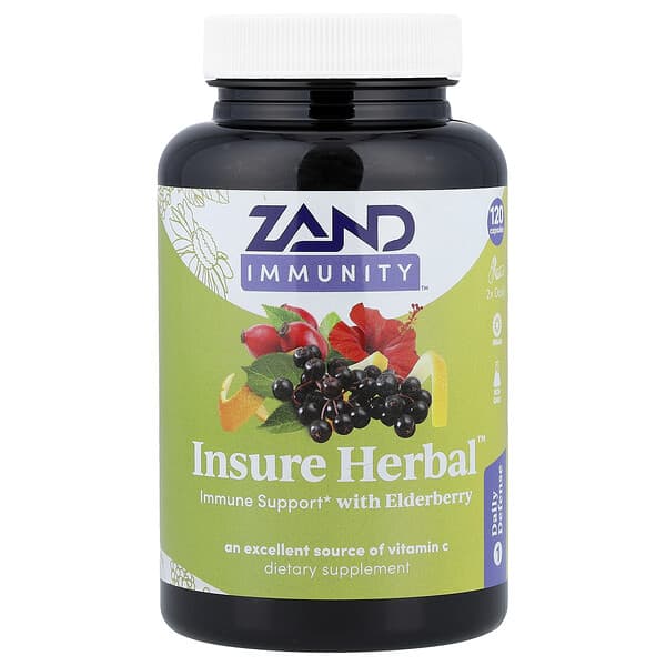 Zand, Naturals, Insure 허브, 면역력 강화, 베지 캡슐 120정