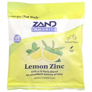 Zand, Immunity, Lemon Zinc, Natural, 45 Lozenges