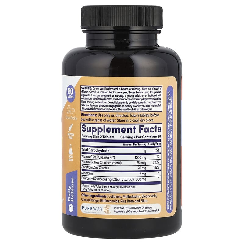 Immunity, Super C+ PM, With Zinc/Vitamin D3, 60 Tablets