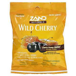 Zand, 天然，野櫻桃，櫻桃蜂蜜舒緩劑，15 片潤喉片