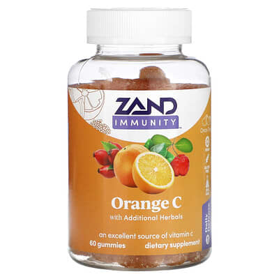 Zand, Body Resistance, Orange C Gummies, 60 Gummies